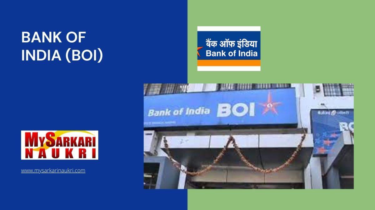 Bank Of India (BOI) Recruitment