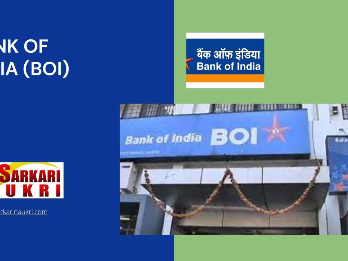 Bank Of India (BOI) Recruitment
