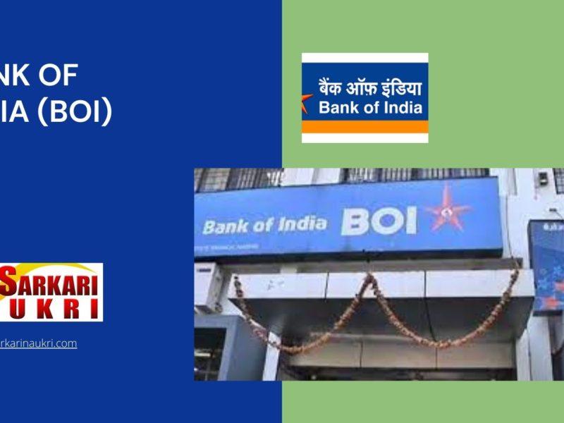Bank Of India (BOI) Recruitment