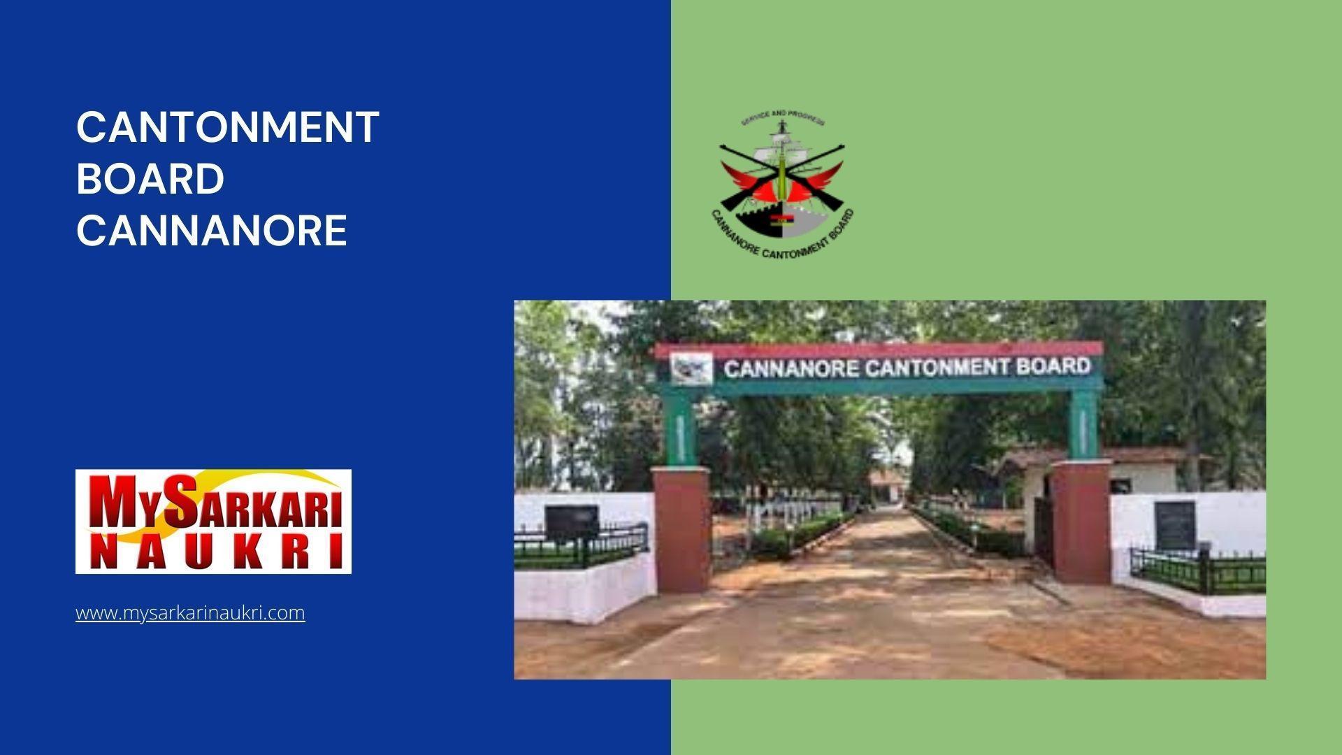 Cantonment Board Cannanore Recruitment