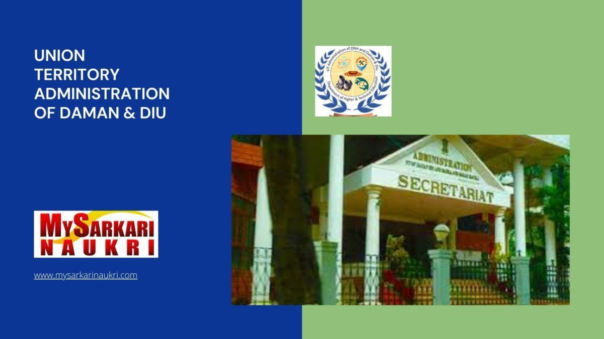 Union Territory Administration of Daman & Diu Recruitment