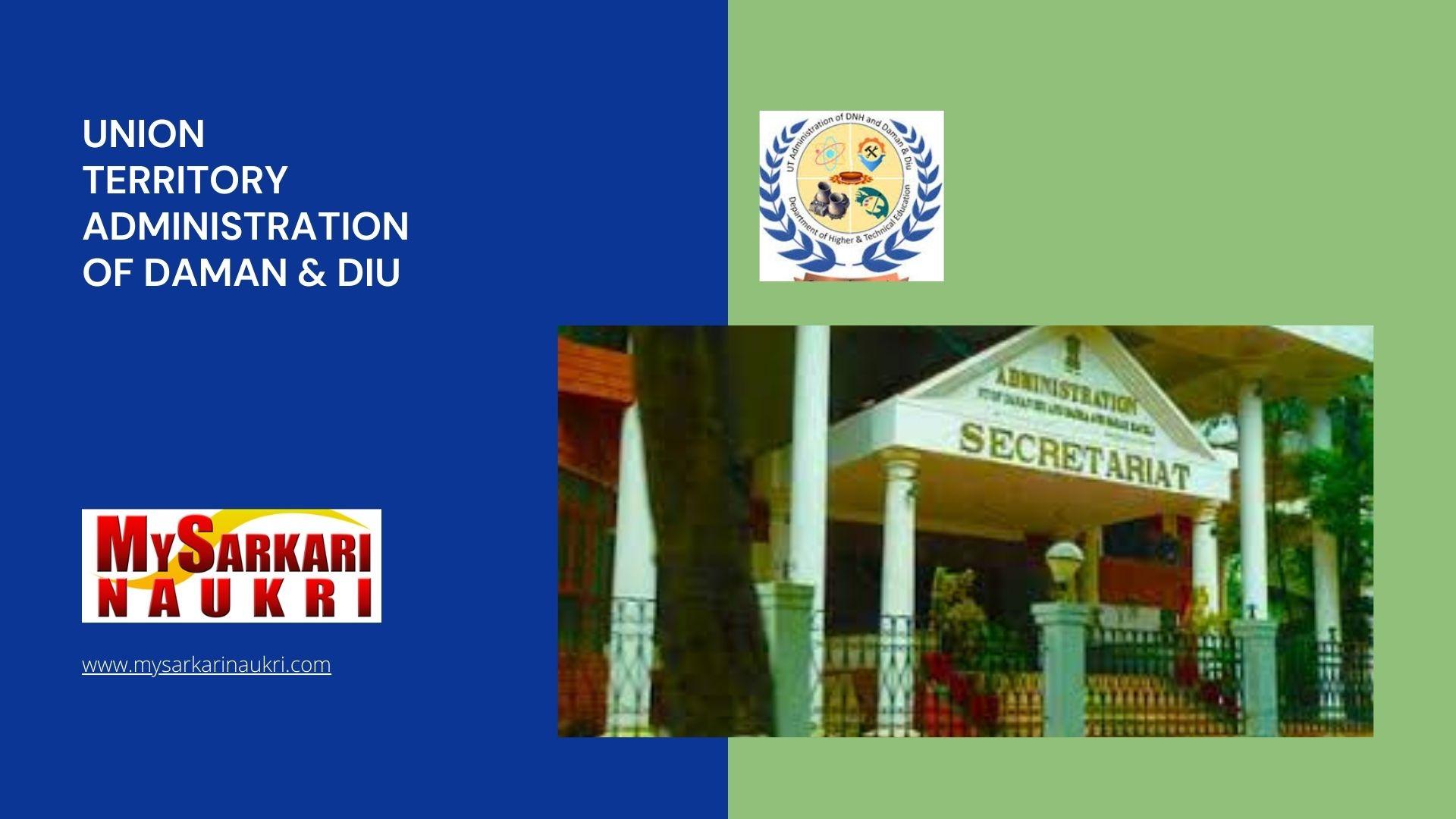Union Territory Administration of Daman & Diu Recruitment