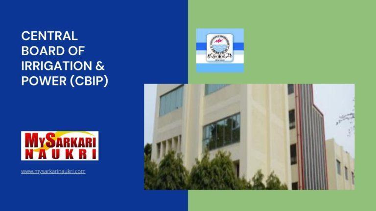 Central Board of Irrigation & Power (CBIP) Recruitment