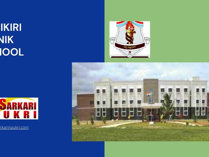 Kalikiri Sainik School Recruitment