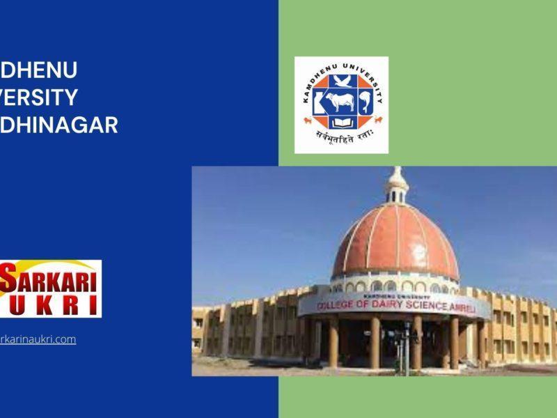 Kamdhenu University Gandhinagar Recruitment