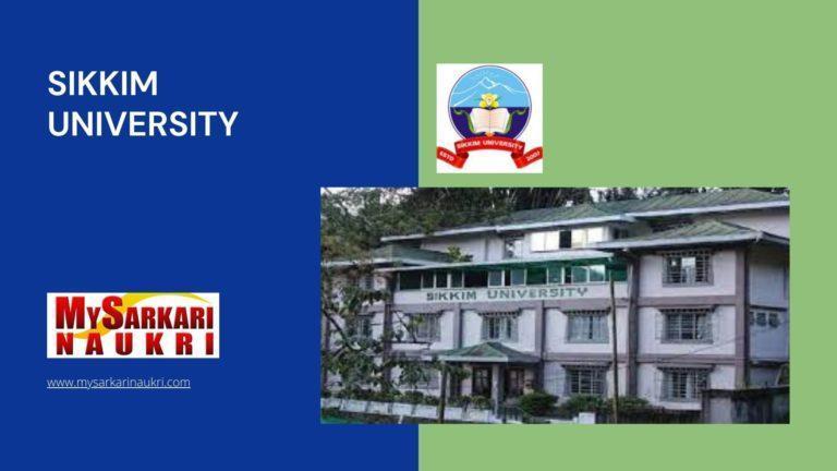 Sikkim University Recruitment