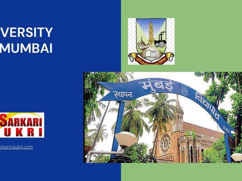 University of Mumbai Recruitment