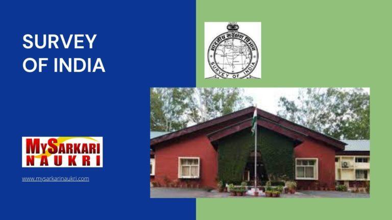 Survey Of India Recruitment