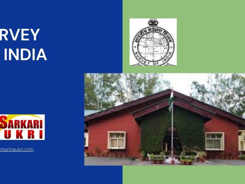 Survey Of India Recruitment