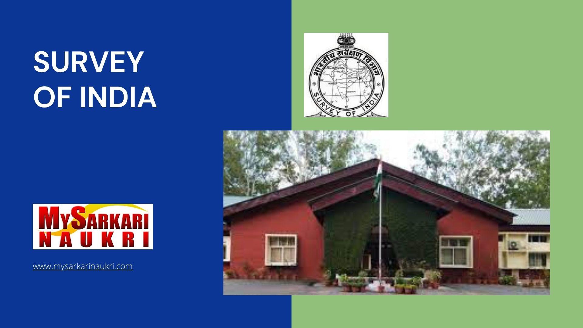 Survey Of India Recruitment