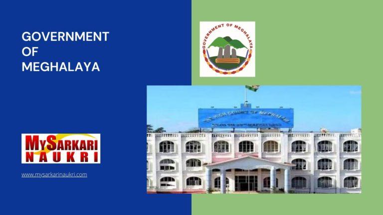 Government of Meghalaya Recruitment