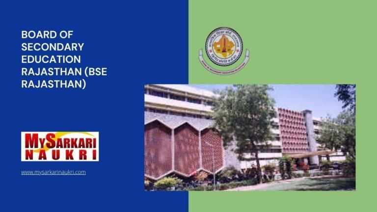Board of Secondary Education Rajasthan (BSE Rajasthan) Recruitment