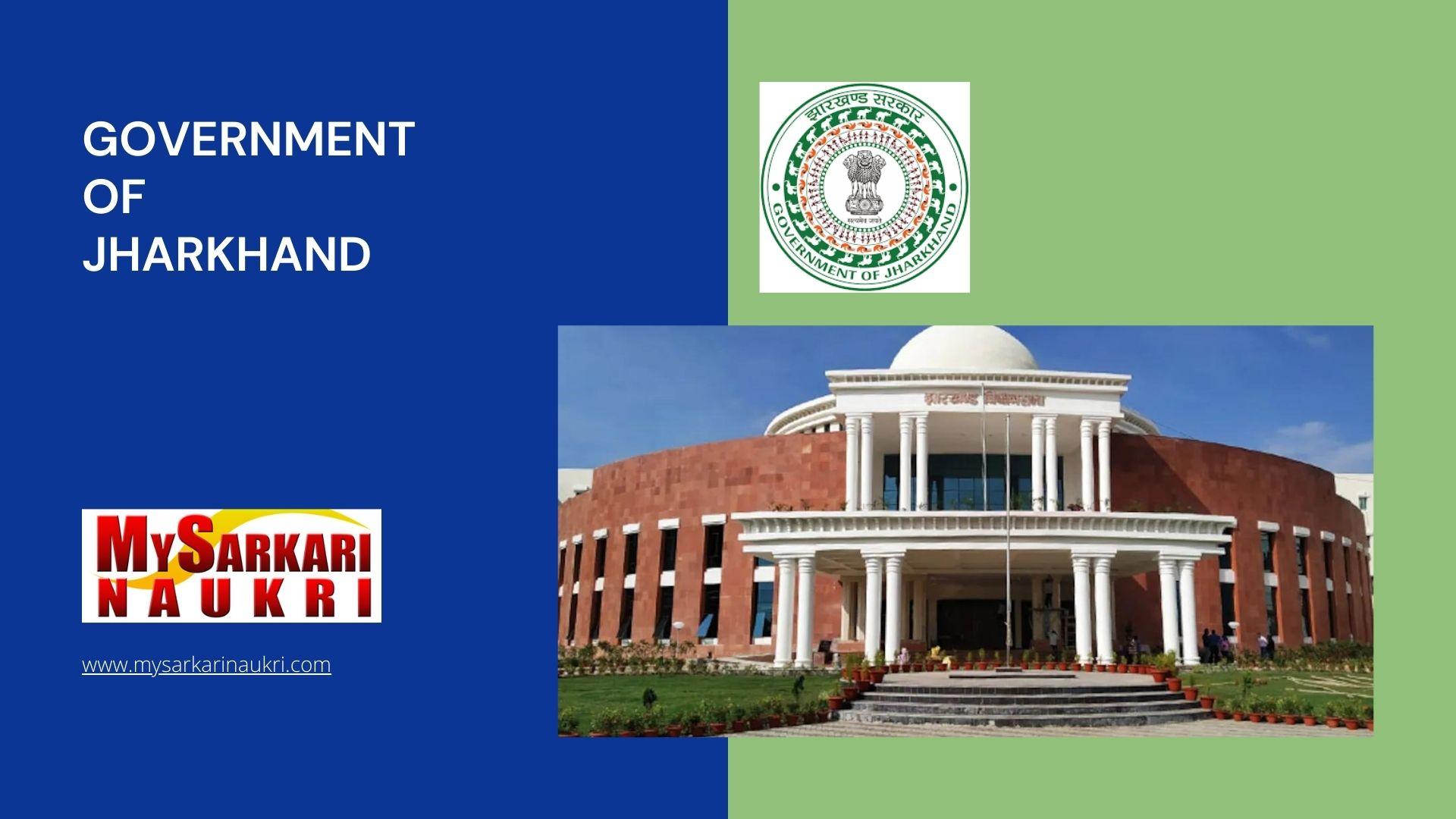 Government of Jharkhand Recruitment