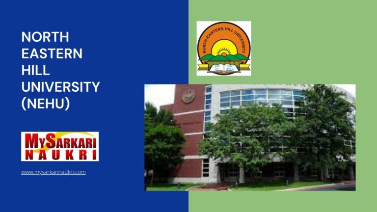 North Eastern Hill University (NEHU) Recruitment