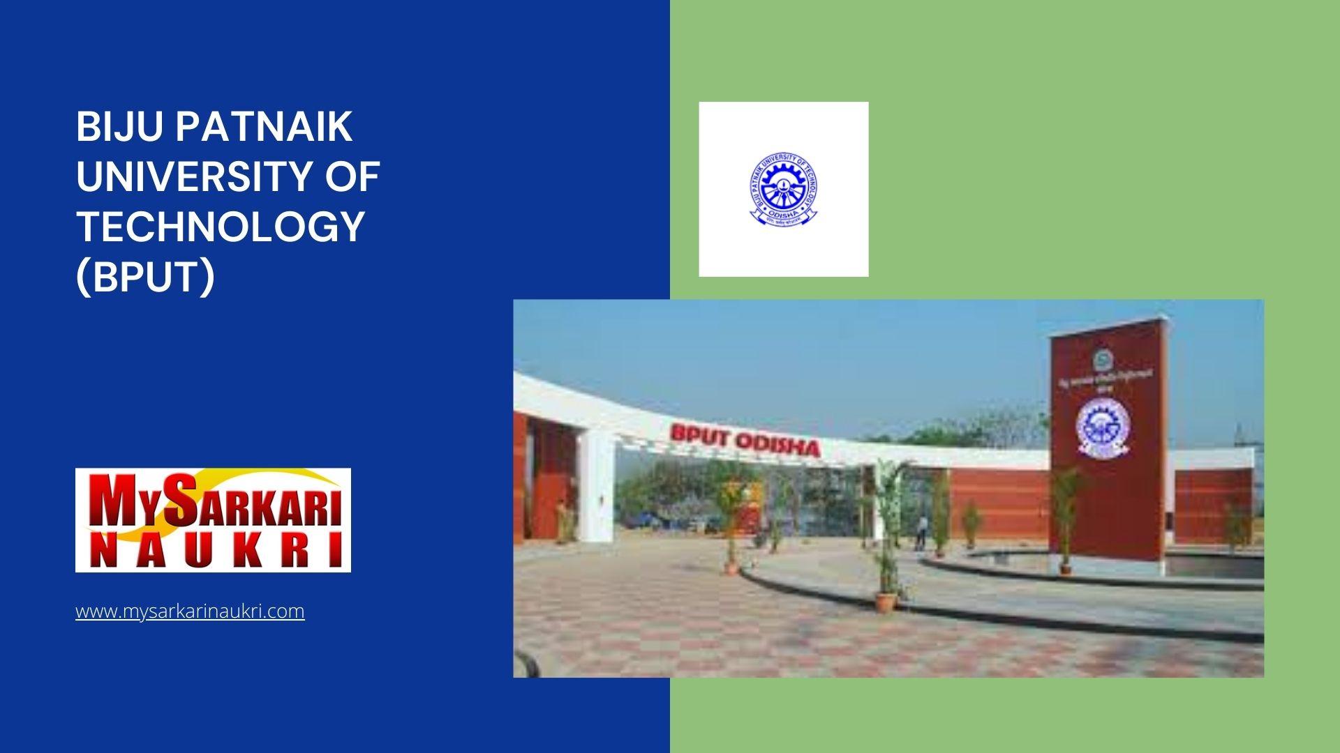 Biju Patnaik University of Technology (BPUT) Recruitment