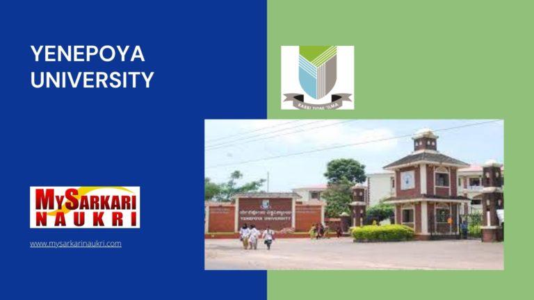 Yenepoya University Recruitment