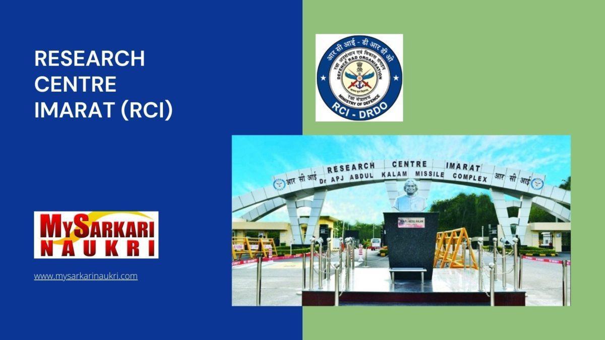 Research Centre Imarat (RCI) Recruitment