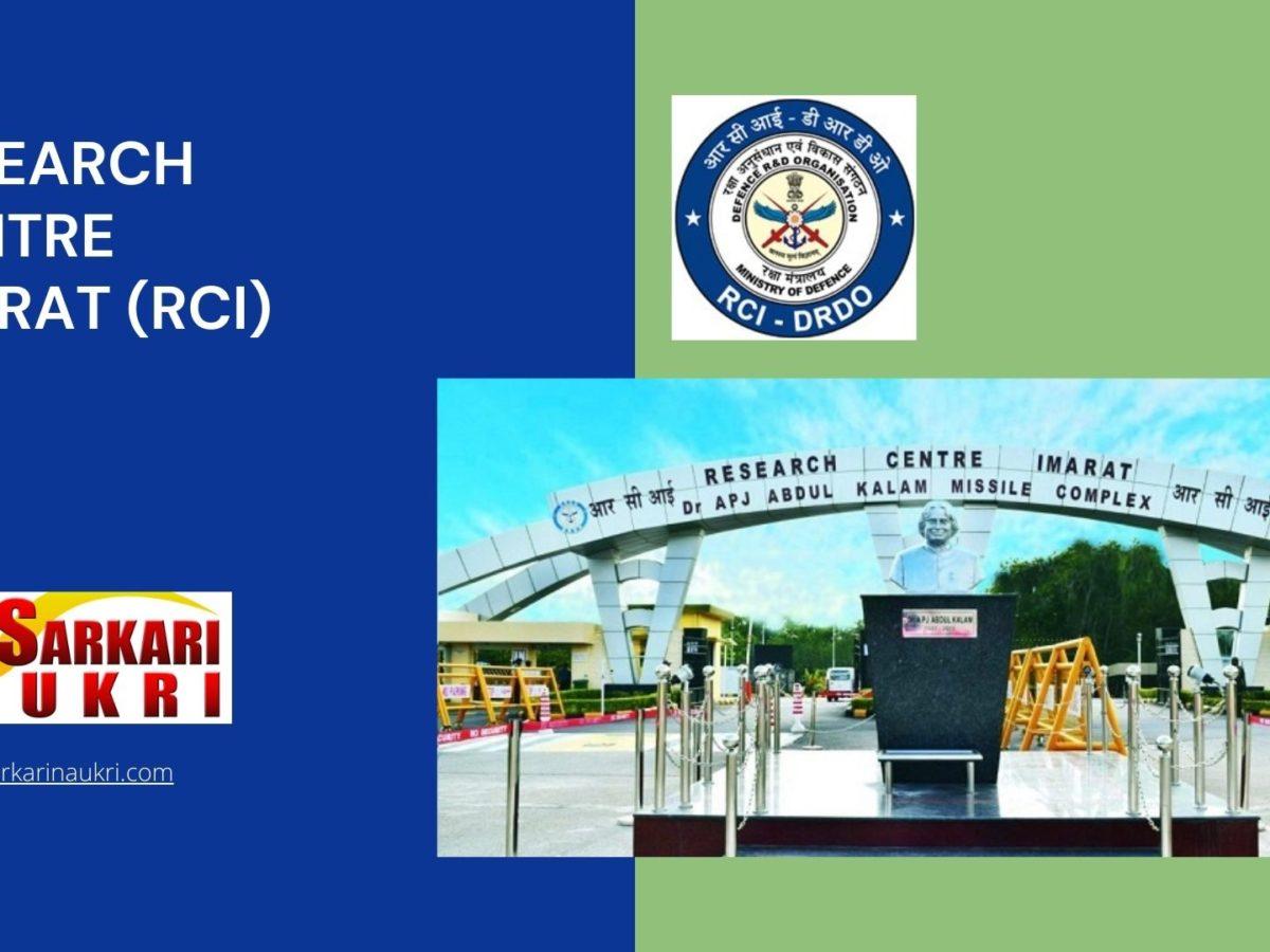 Research Centre Imarat (RCI) Recruitment
