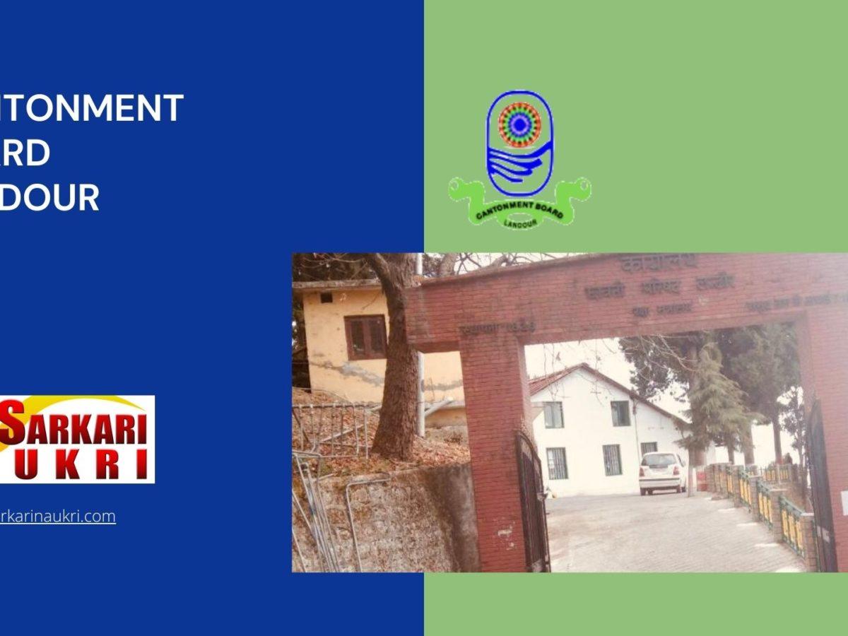 Cantonment Board Landour Recruitment