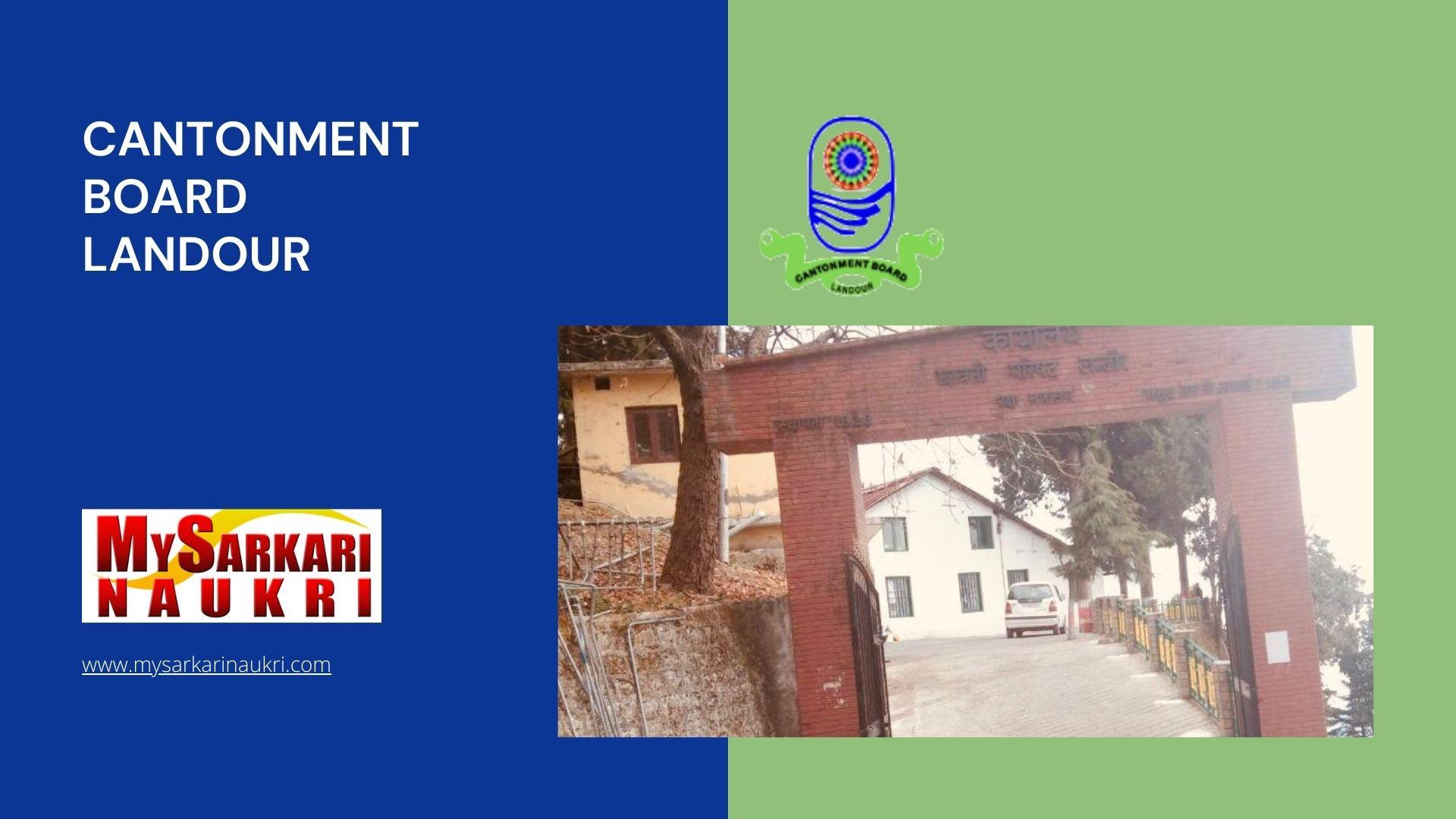 Cantonment Board Landour Recruitment