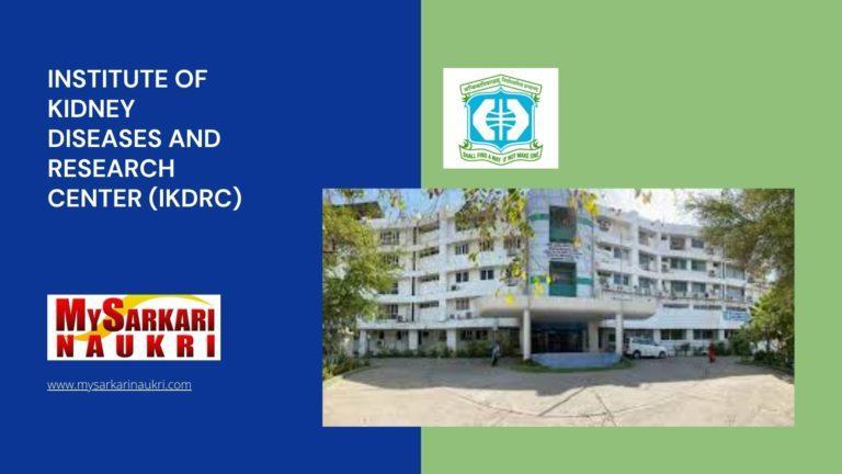 Institute of Kidney Diseases and Research Center (IKDRC) Recruitment