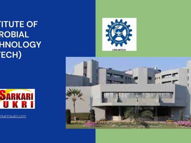 Institute Of Microbial Technology (IMTECH) Recruitment
