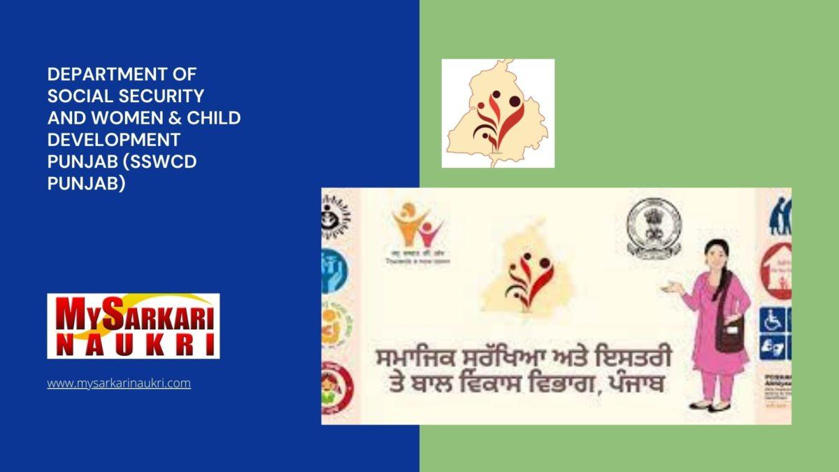 Department of Social Security and Women & Child Development Punjab (SSWCD Punjab) Recruitment