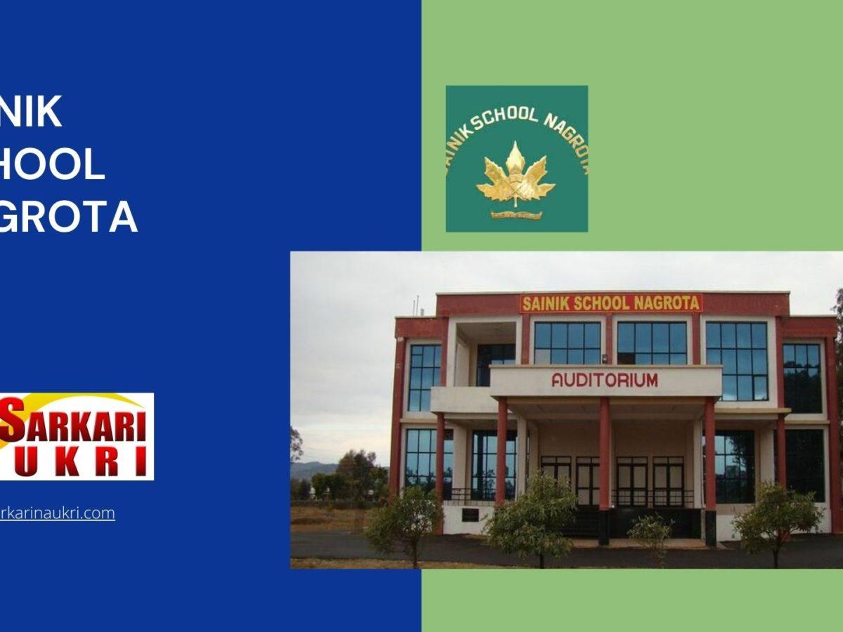 Sainik School Nagrota Recruitment