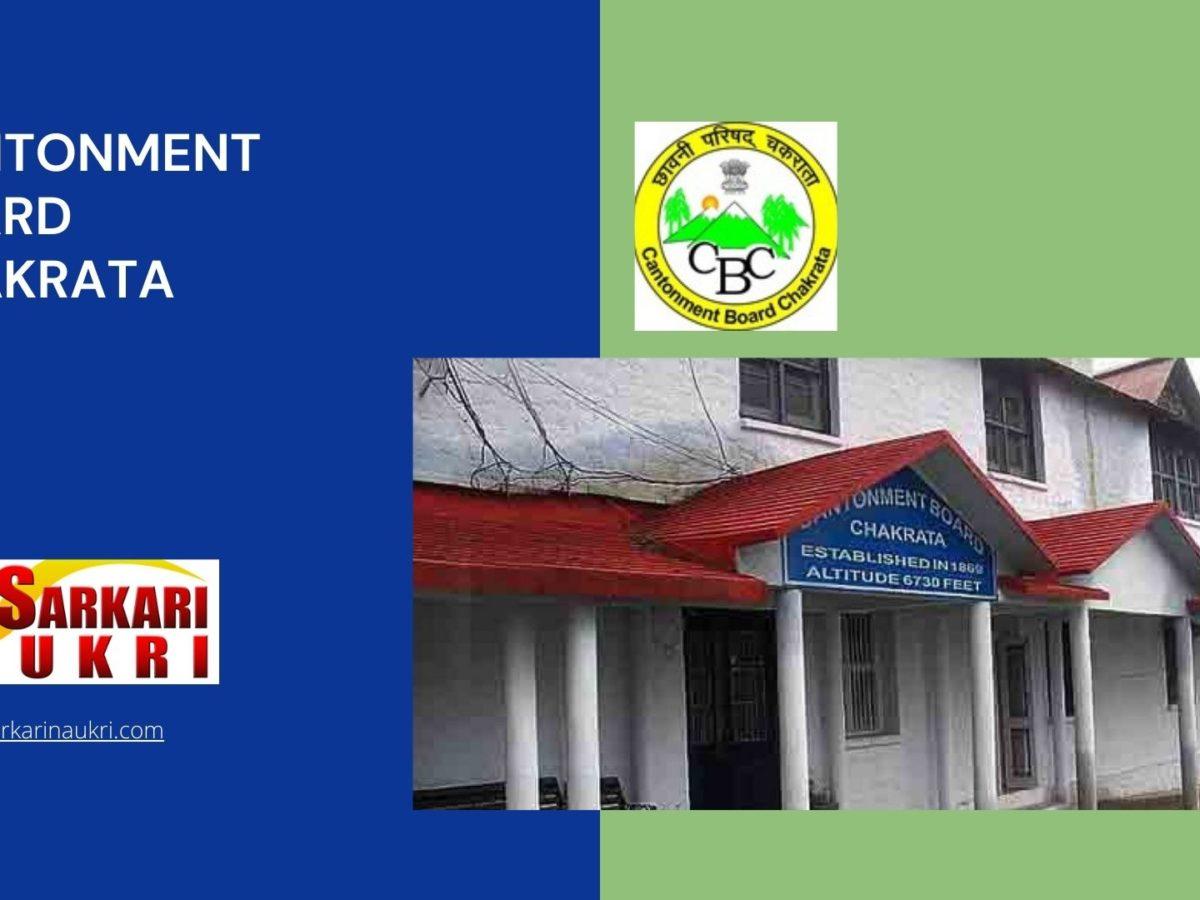 Cantonment Board Chakrata Recruitment