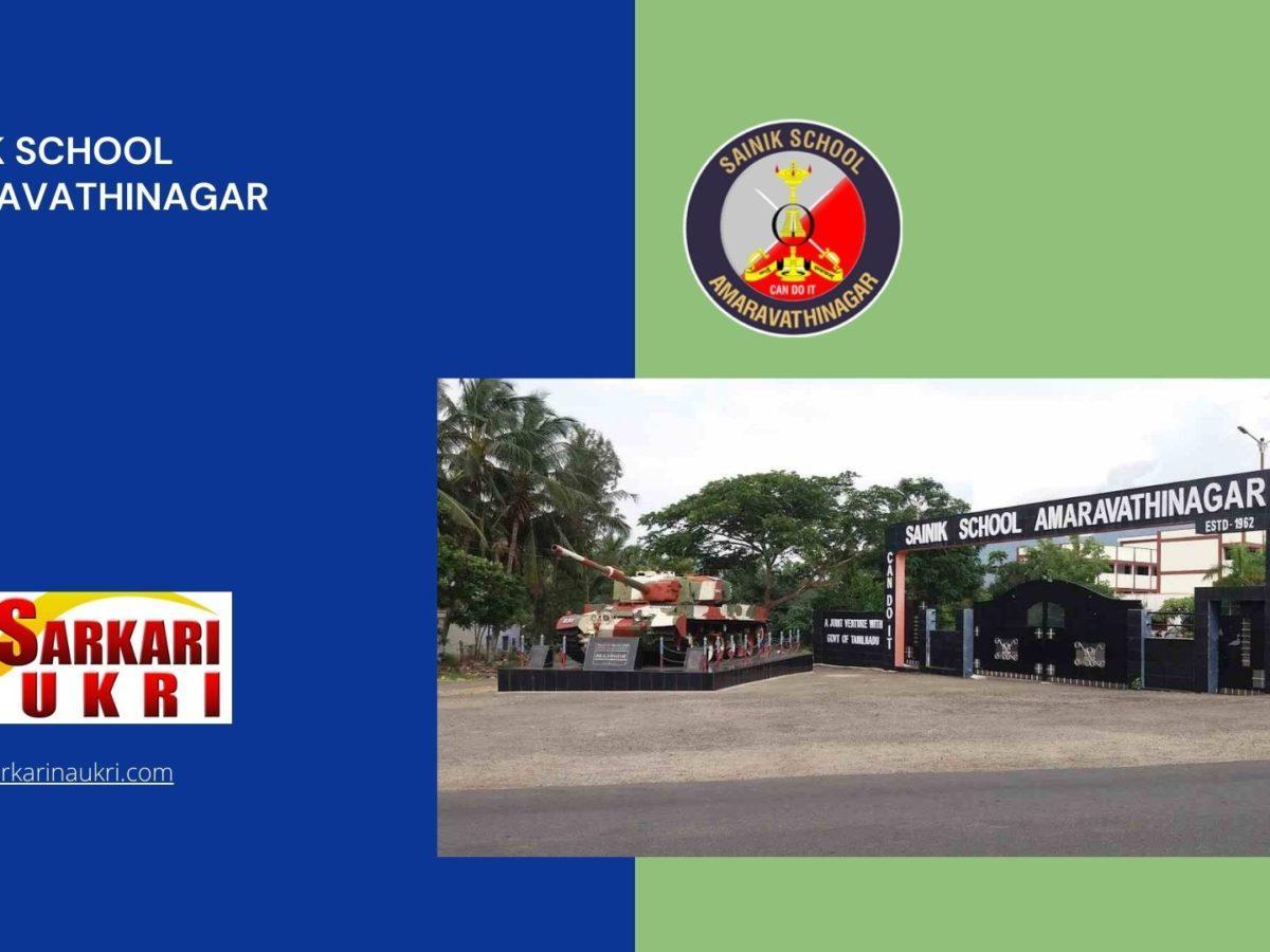 Sainik School Amaravathinagar Recruitment