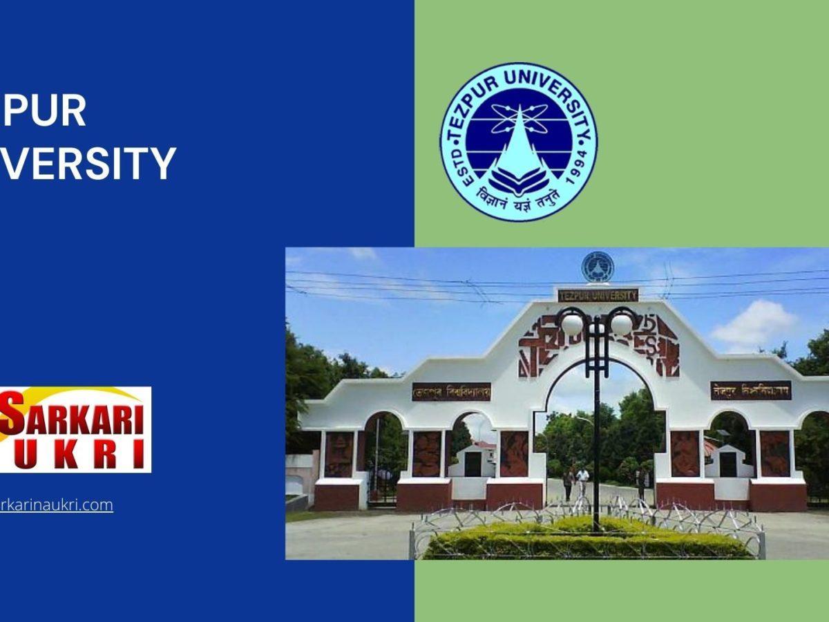 Tezpur University Recruitment