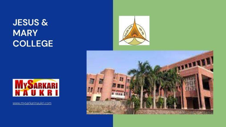 Jesus & Mary College Recruitment