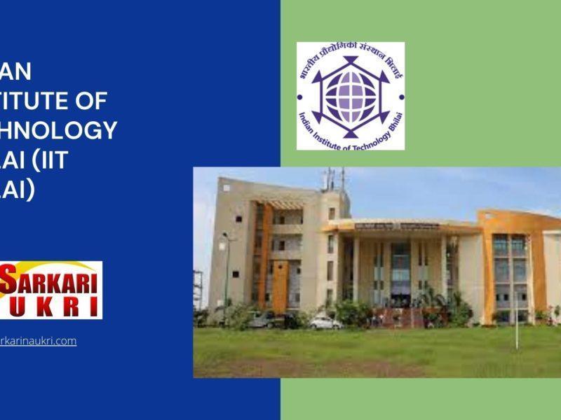 Indian Institute of Technology Bhilai (IIT Bhilai) Recruitment
