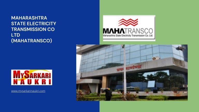 Maharashtra State Electricity Transmission Co Ltd (MAHATRANSCO) Recruitment