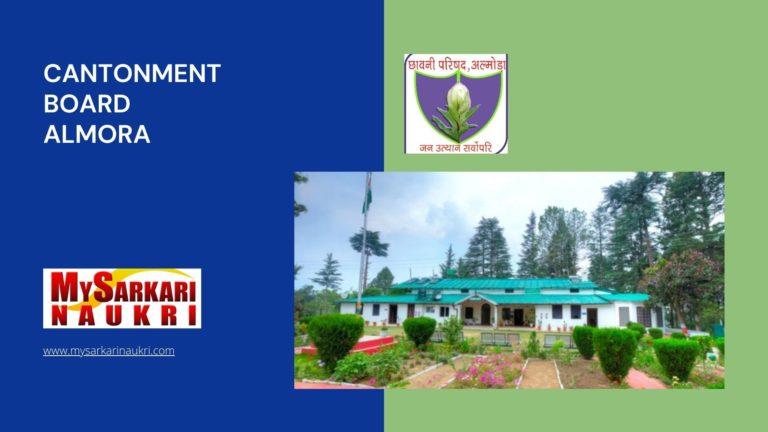 Cantonment Board Almora Recruitment