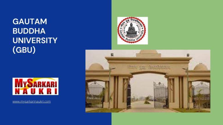 Gautam Buddha University (GBU) Recruitment