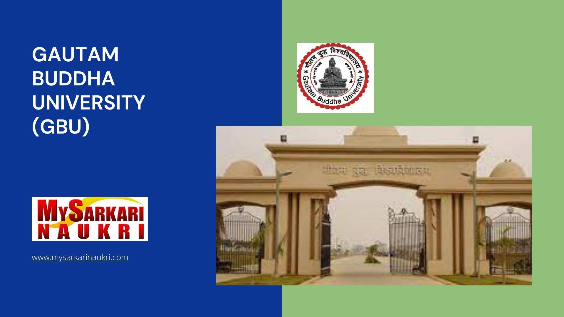 Gautam Buddha University (GBU) Recruitment