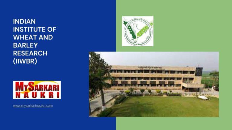 Indian Institute of Wheat and Barley Research (IIWBR) Recruitment
