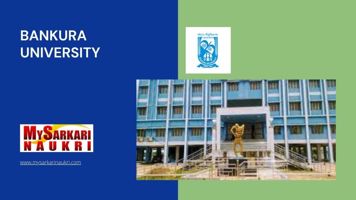 Bankura University Recruitment