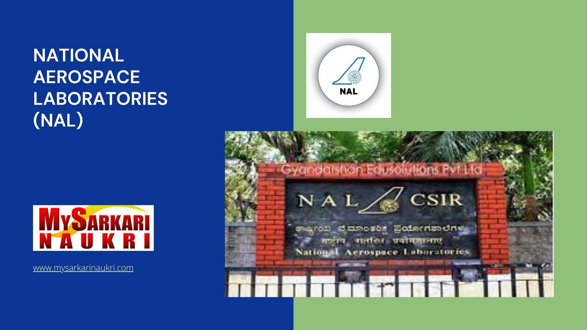 National Aerospace Laboratories (NAL) Recruitment