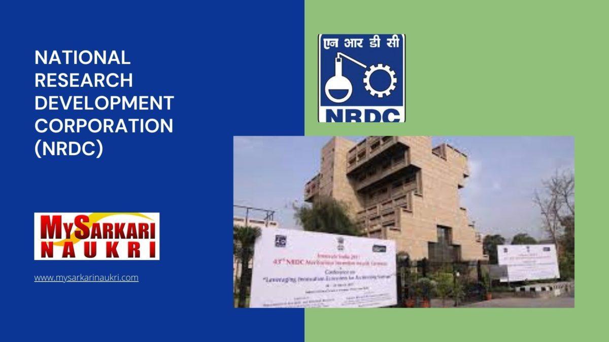 National Research Development Corporation (NRDC) Recruitment
