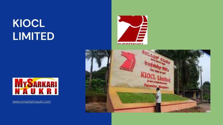 KIOCL Limited Recruitment