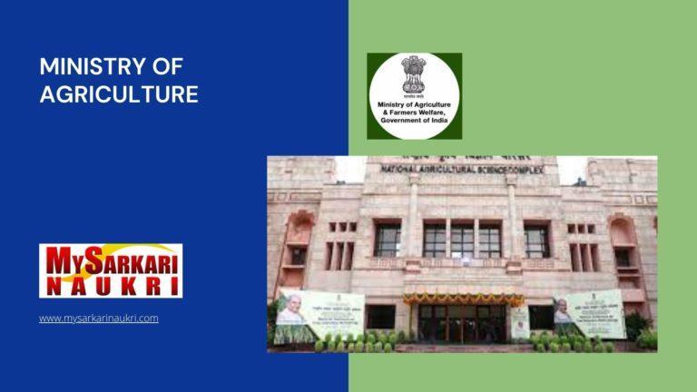 Ministry Of Agriculture Recruitment