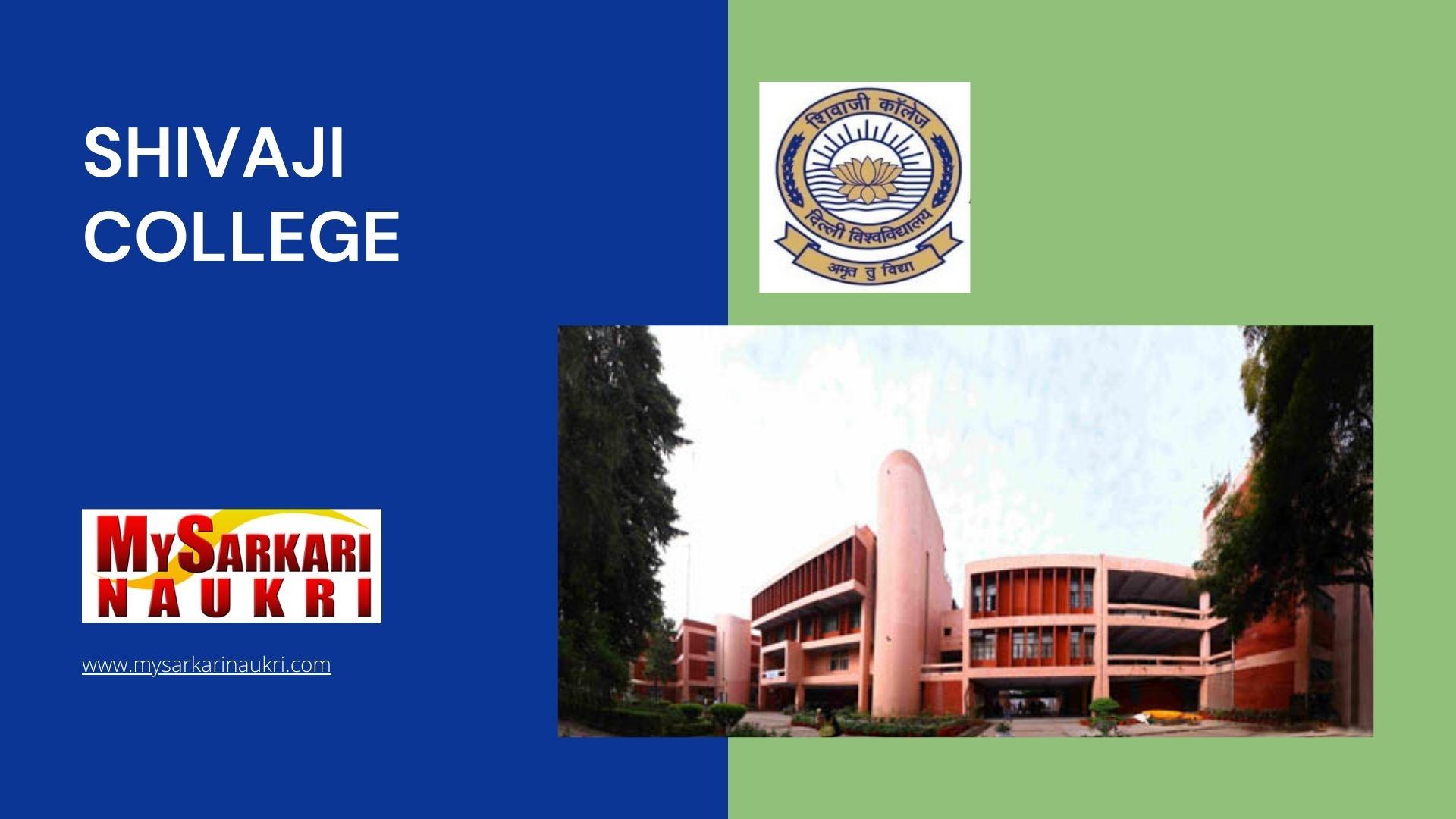 Shivaji College Recruitment