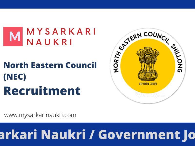 North Eastern Council Secretariat Recruitment 2023 NEC Jobs