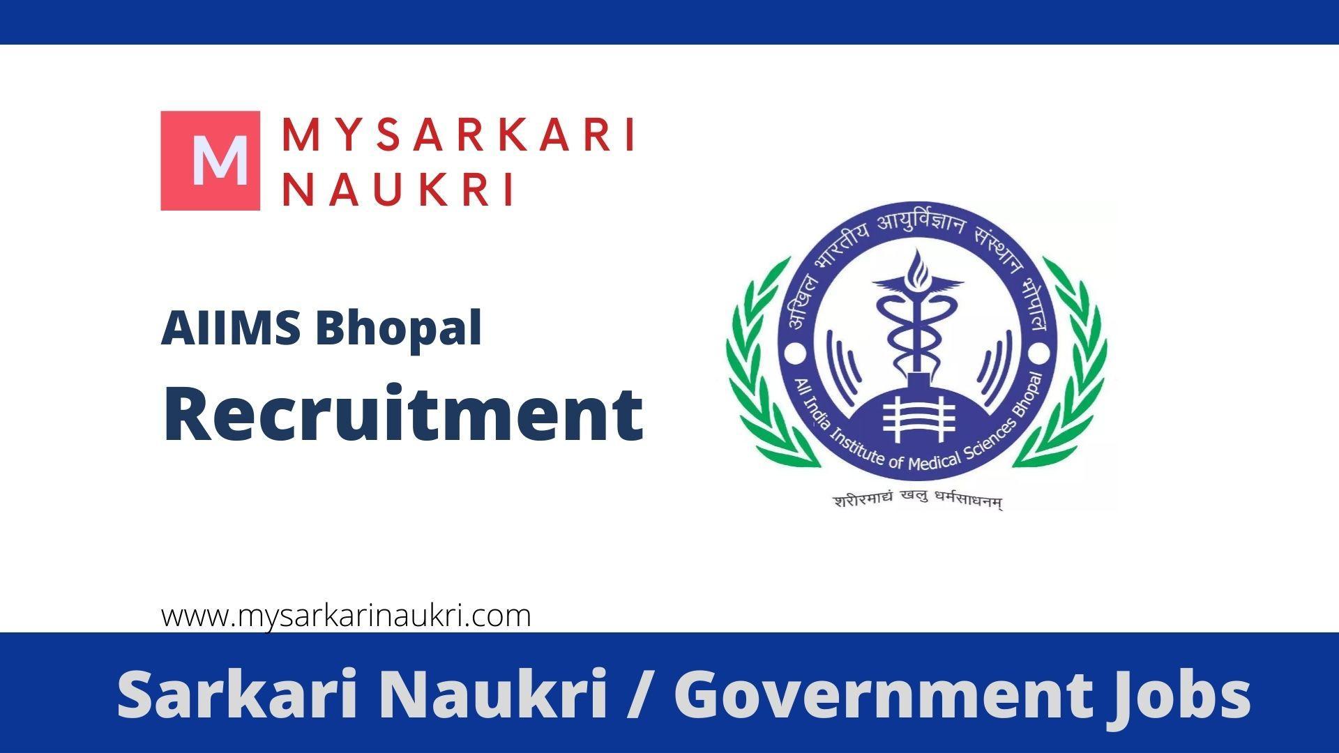 AIIMS Bhopal Recruitment 2023 All India Institute of Medical Sciences Bhopal