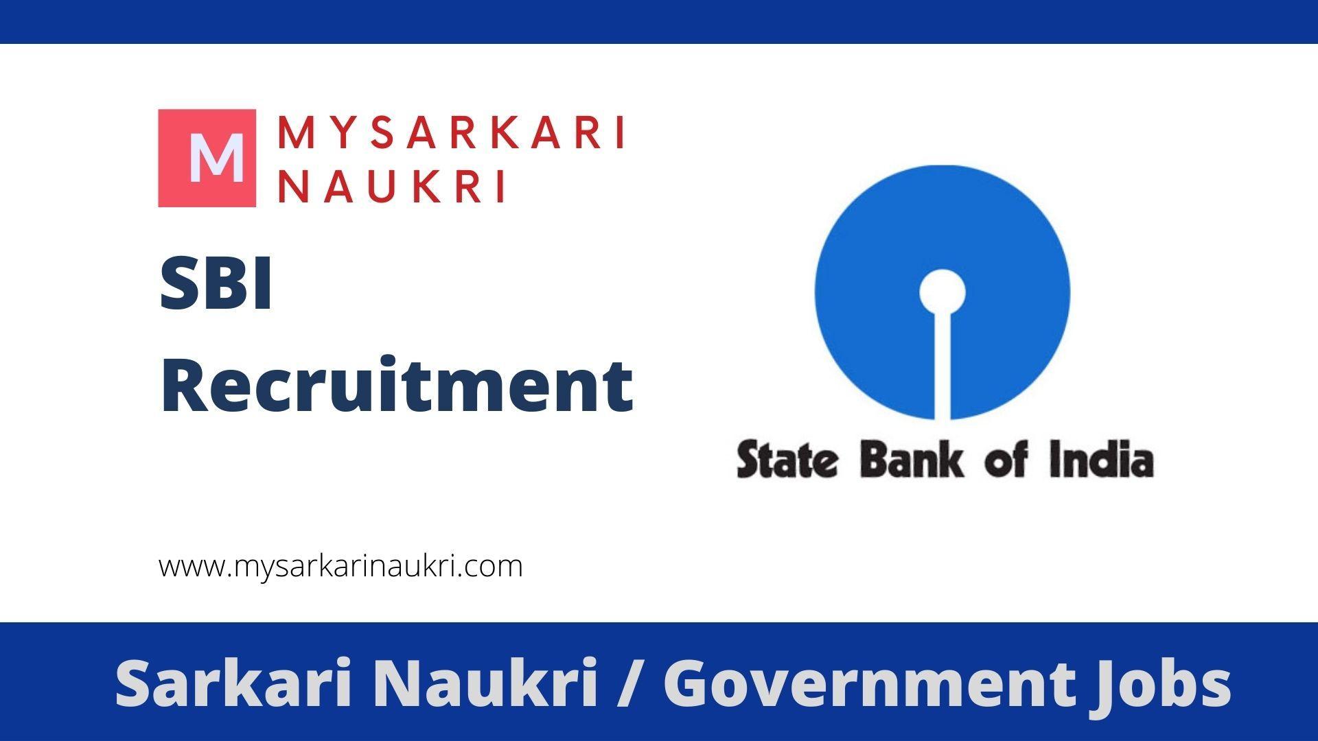SBI Recruitment 2023 State Bank Of India Jobs