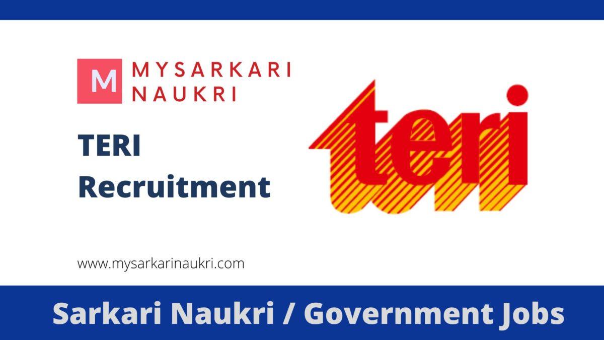 TERI Recruitment 2023 The Energy and Resources Institute Jobs