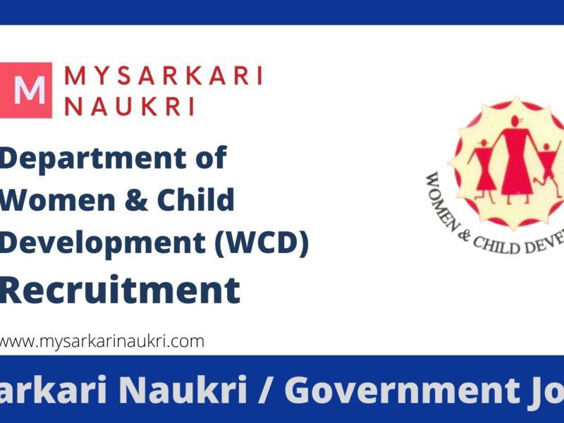 WCD Rajasthan Recruitment 2023 Department of Women & Child Development