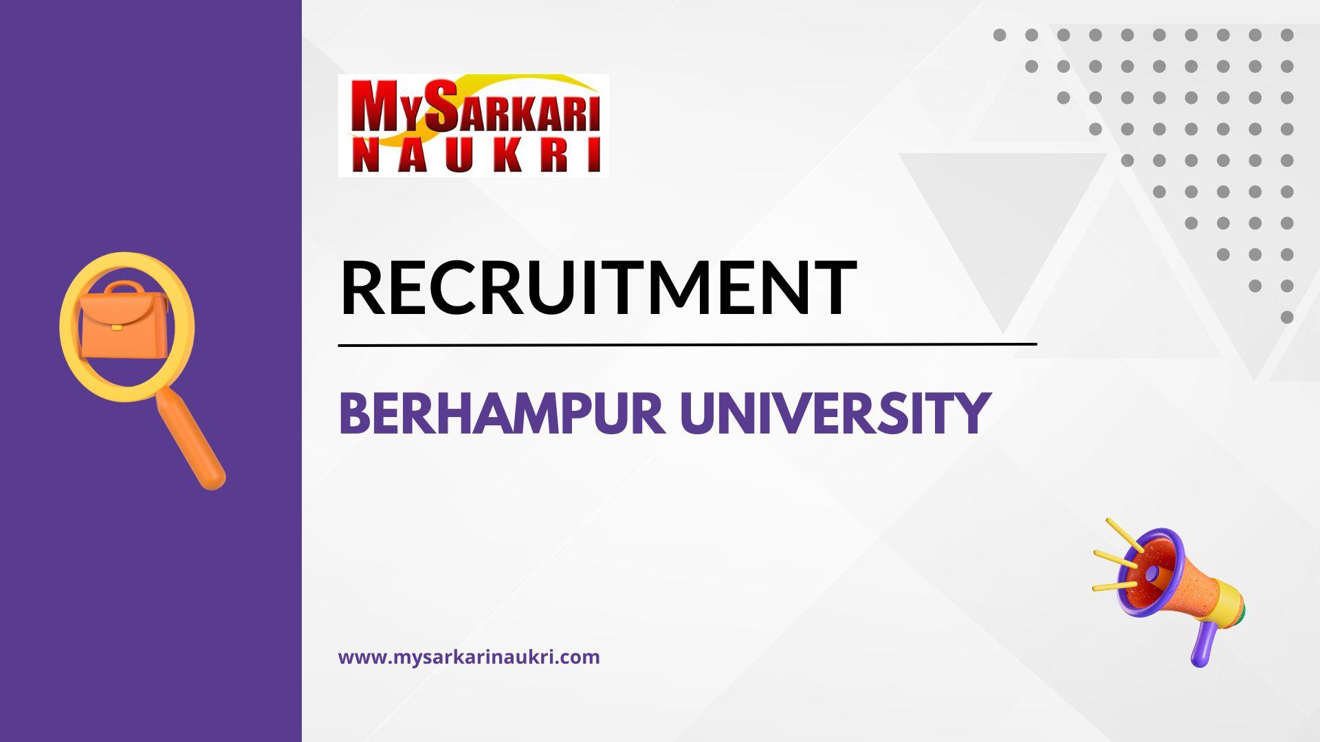 Berhampur University recruitment 2023 | Hostel Matron posts | Walk-in  Interview - YouTube
